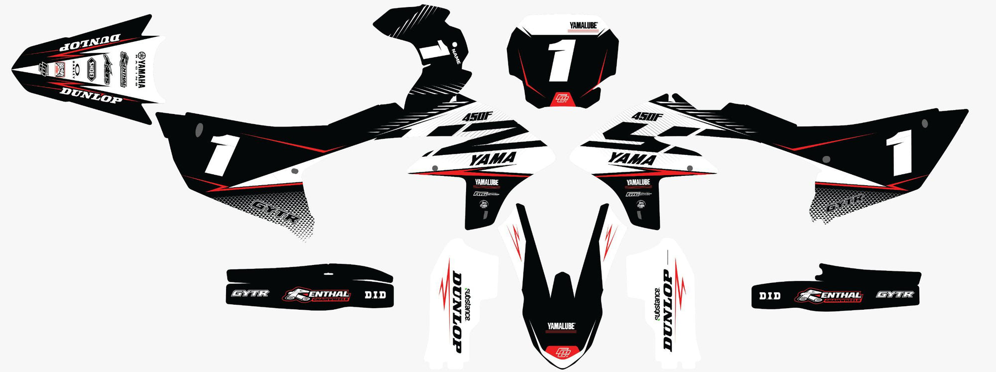 Yamaha Zwarte Graphics Kit