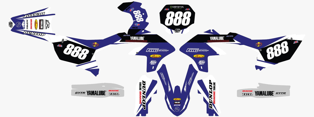 Yamaha Blue Yama Graphics Kit