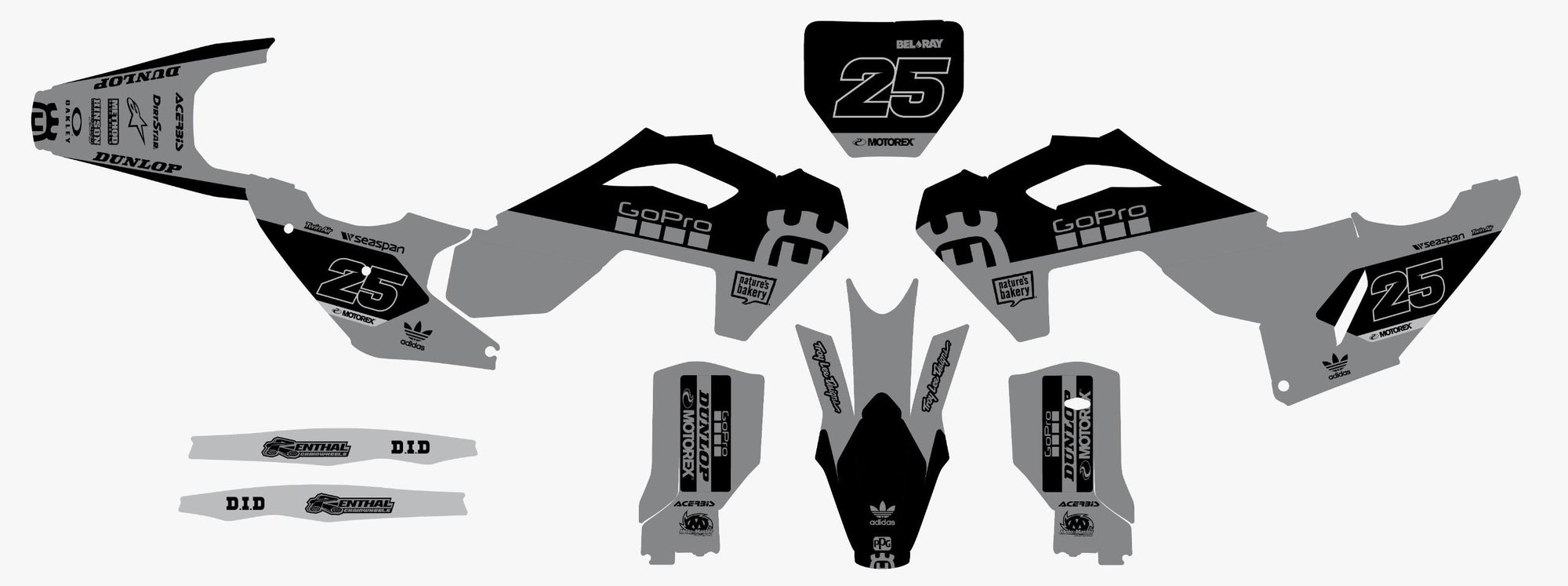Husqvarna Recon Grey Graphics Kit