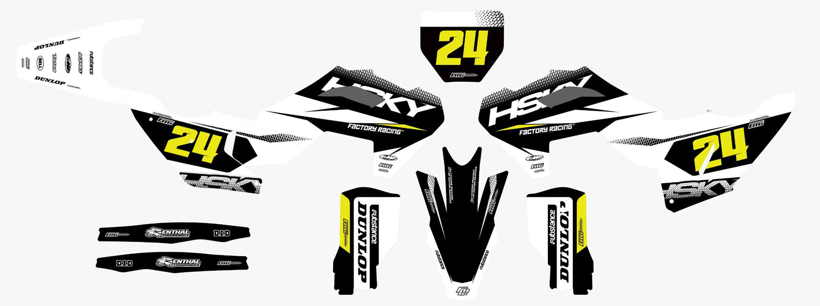 Husqvarna White Syndicate Graphics Kit