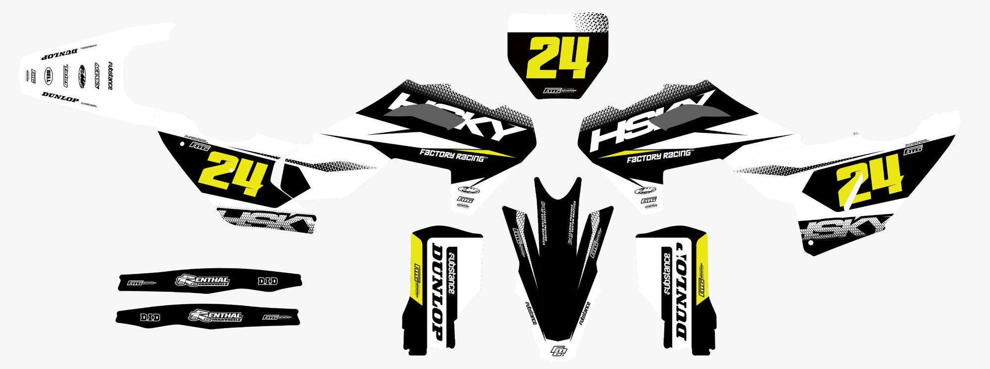 Husqvarna White Syndicate Graphics Kit