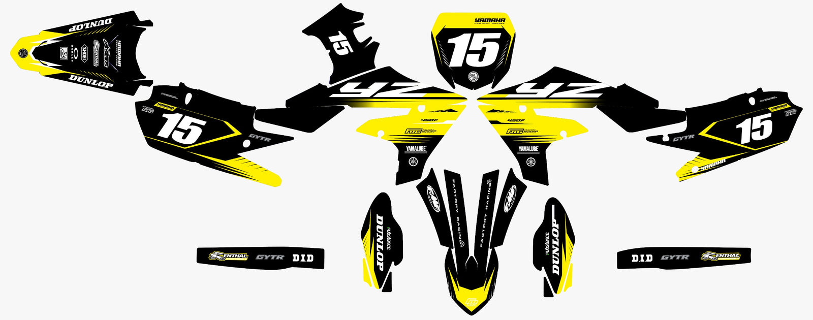 Yamaha Yellow Anniversary Graphics kit