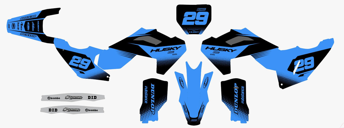 Husqvarna Racing Baby Blue Graphics Kit