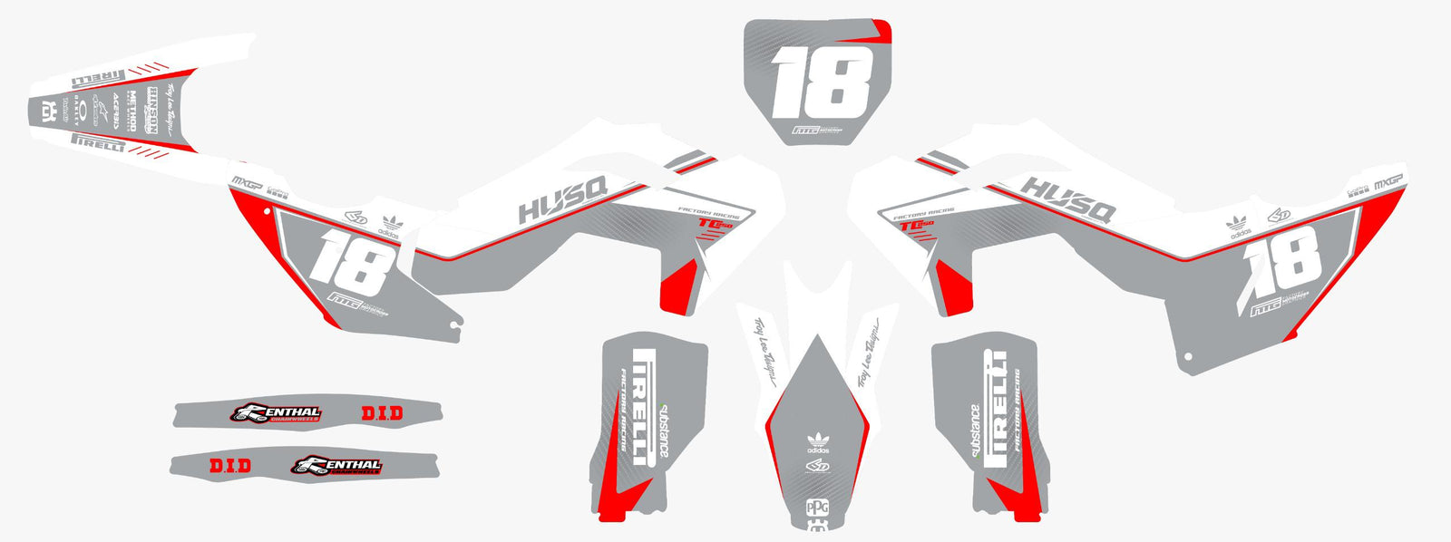 Husqvarna  Stadium White Graphics Kit