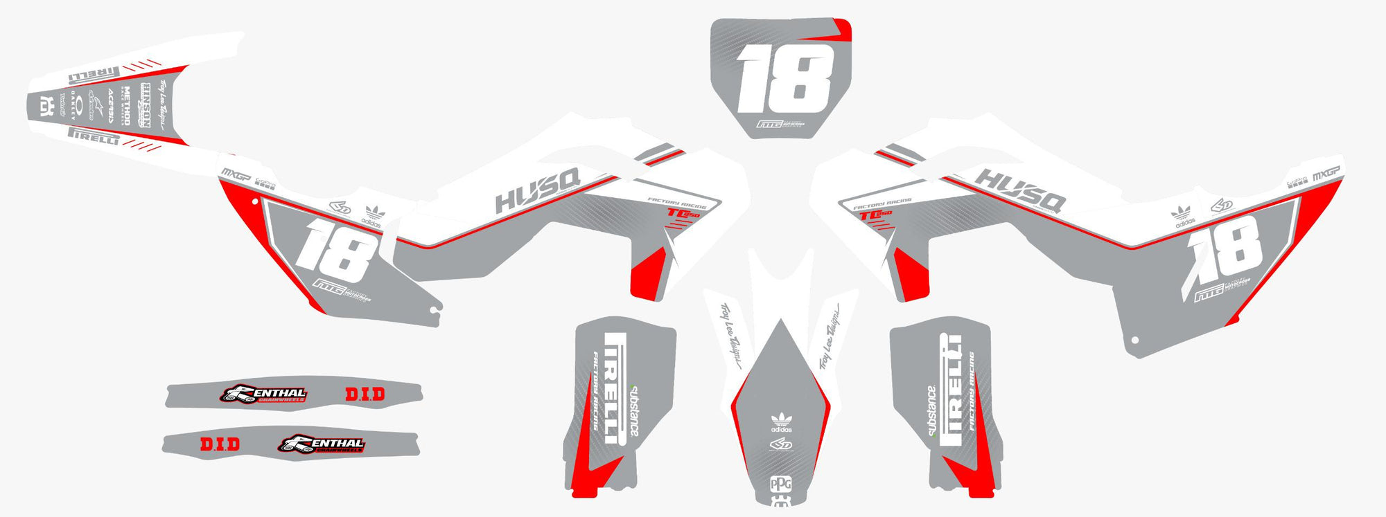Husqvarna  Stadium White Graphics Kit