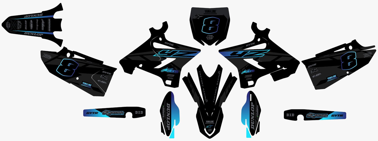 Yamaha  Black Stealth Graphics Kit
