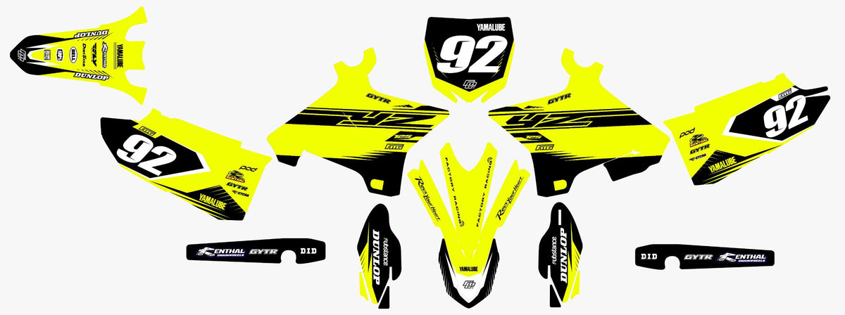 Yamaha Neon Yellow Graphics Kit