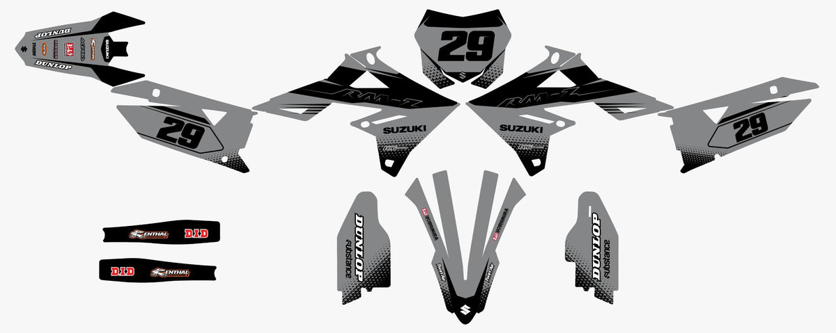 Suzuki Grey Graphics Kit