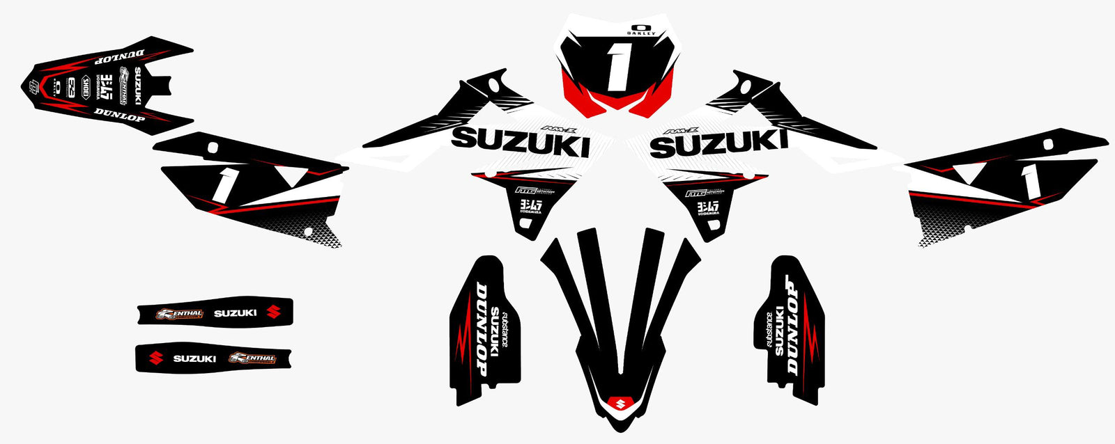 Suzuki Factory Style Black Graphics Kit
