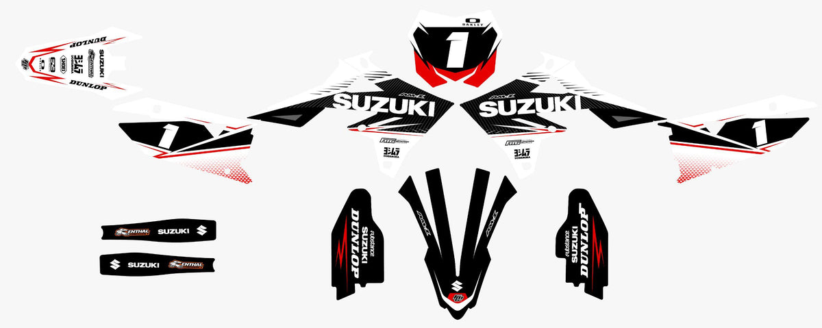 Suzuki Factory Style Red Graphics Kit