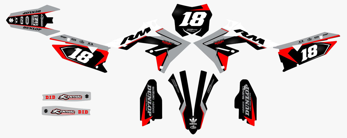 Suzuki Grey RM Graphics Kit
