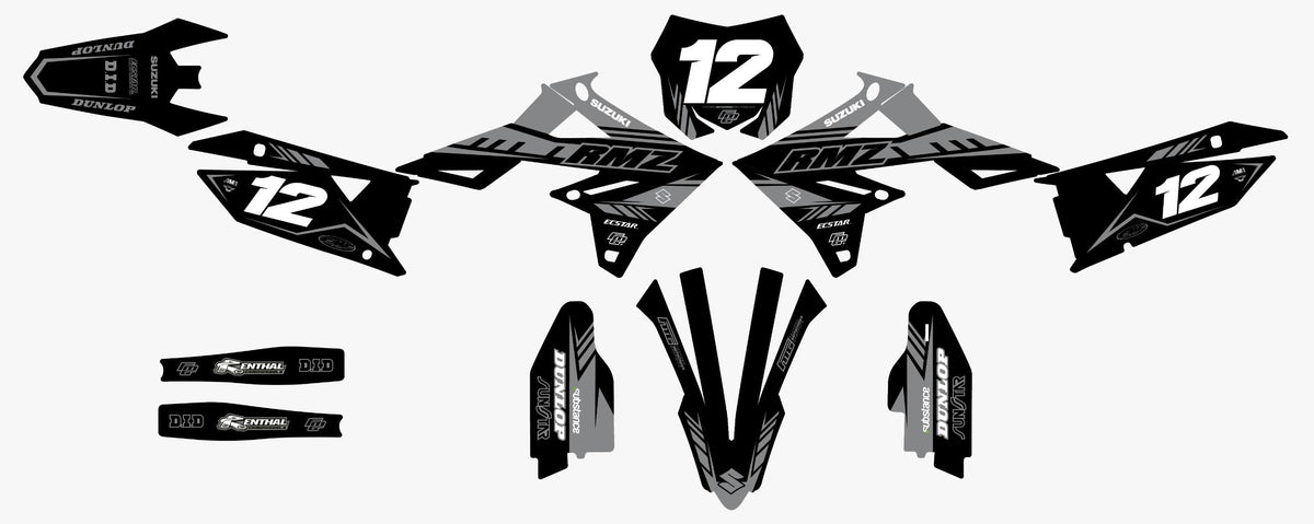 Suzuki Black Taft Graphics Kit