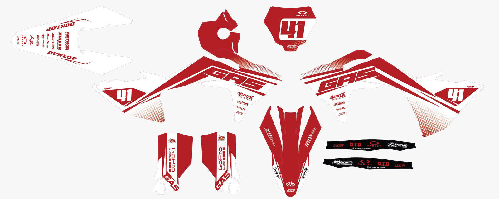 Gas Gas Tazer OEM Red Graphics Kit