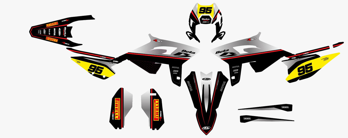 Beta Carbon Black Enduro Graphics Kit
