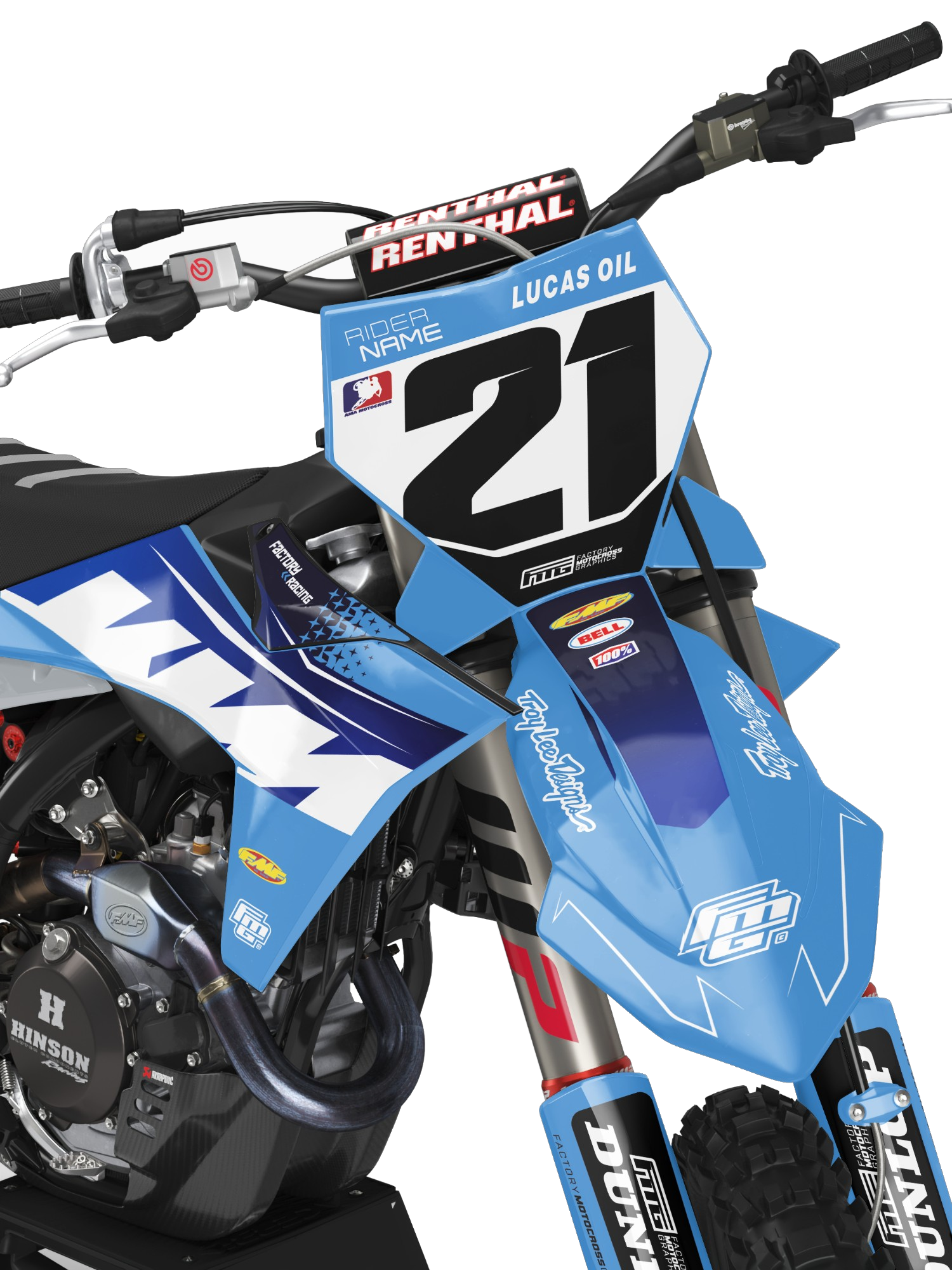 FUSE Past op KTM Baby Blue GRAPHICS KIT.