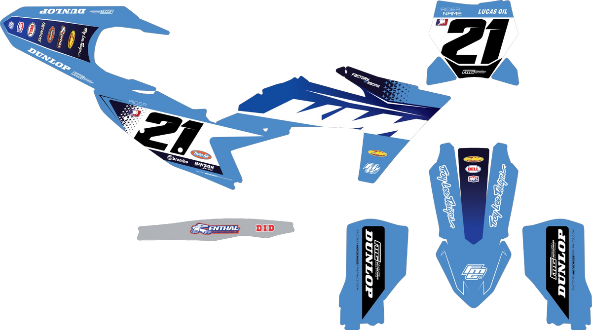 FUSE Fits KTM Baby Blue GRAPHICS KIT.