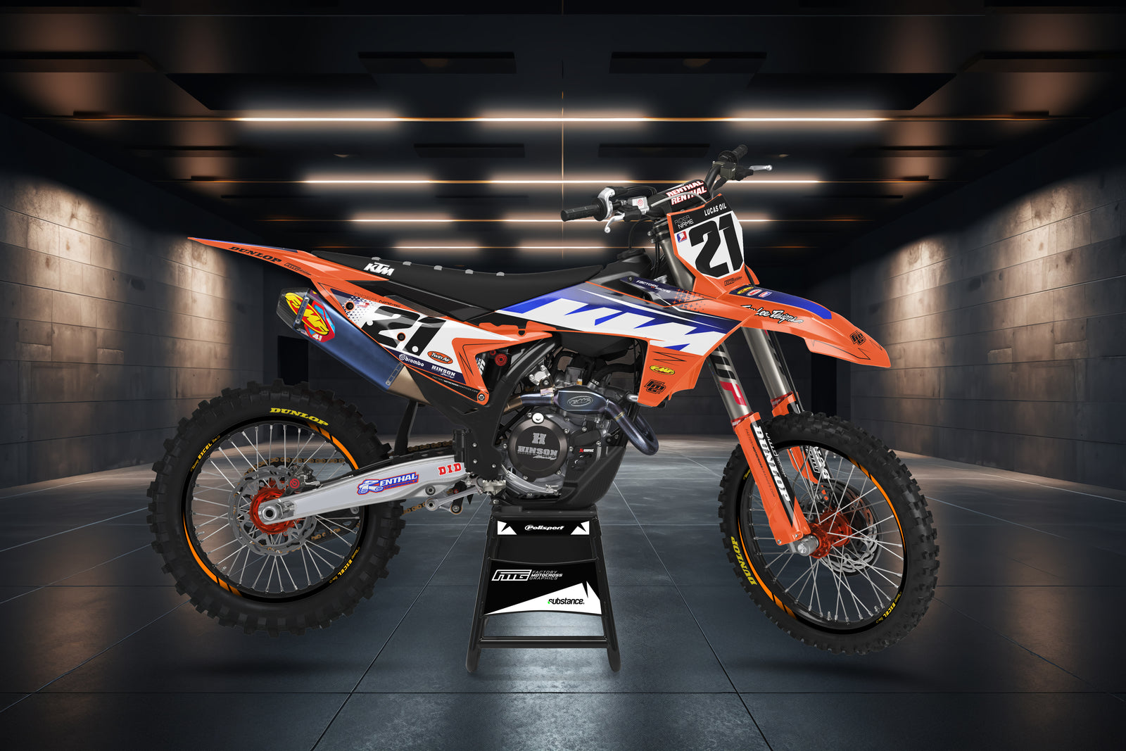 Fuse KTM Orange Graphics Kit.  KTM SX SXF EXC EXCF XCW XCEW XC XCE XCE Factory Motocross Graphics