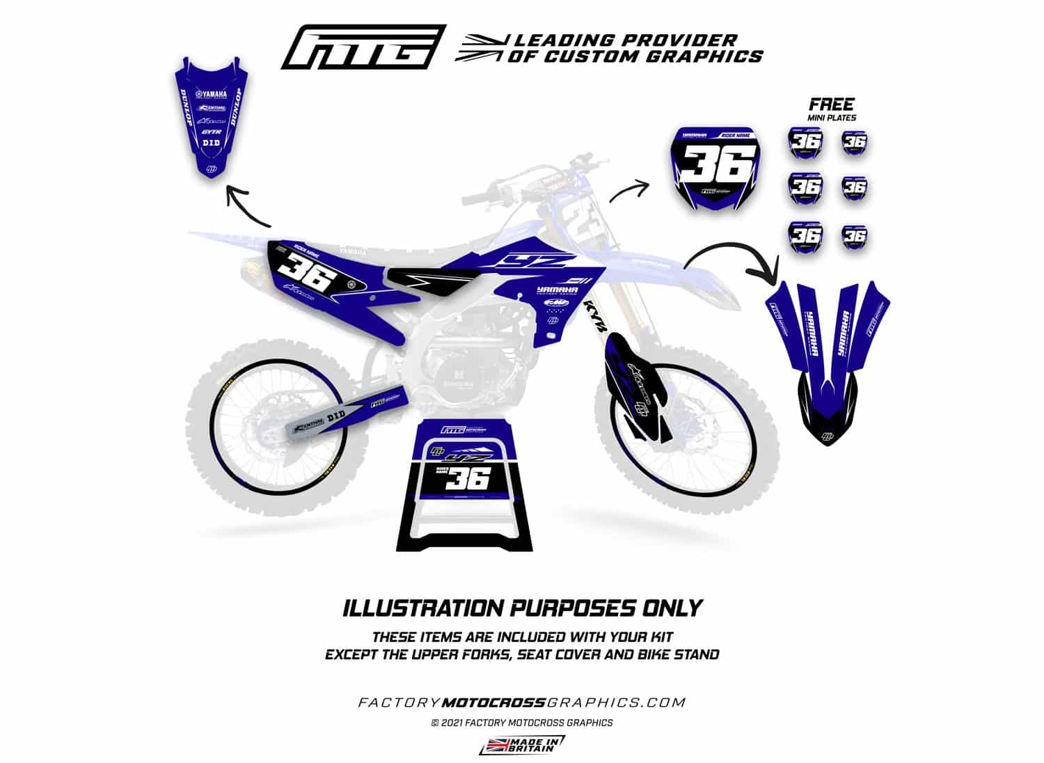 Yamaha YZF/YZ Black Graphics Kit