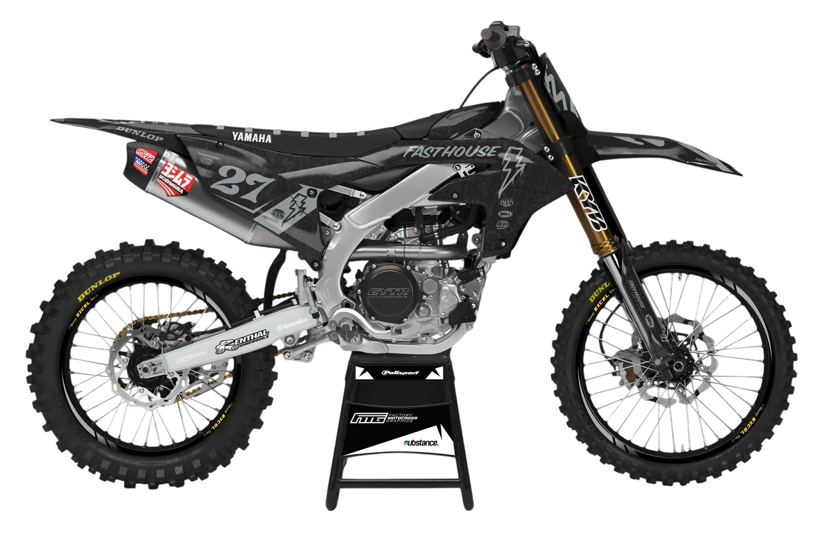 YAMAHA FASTHOUSE doodle Black V1 GRAPHICS KIT.