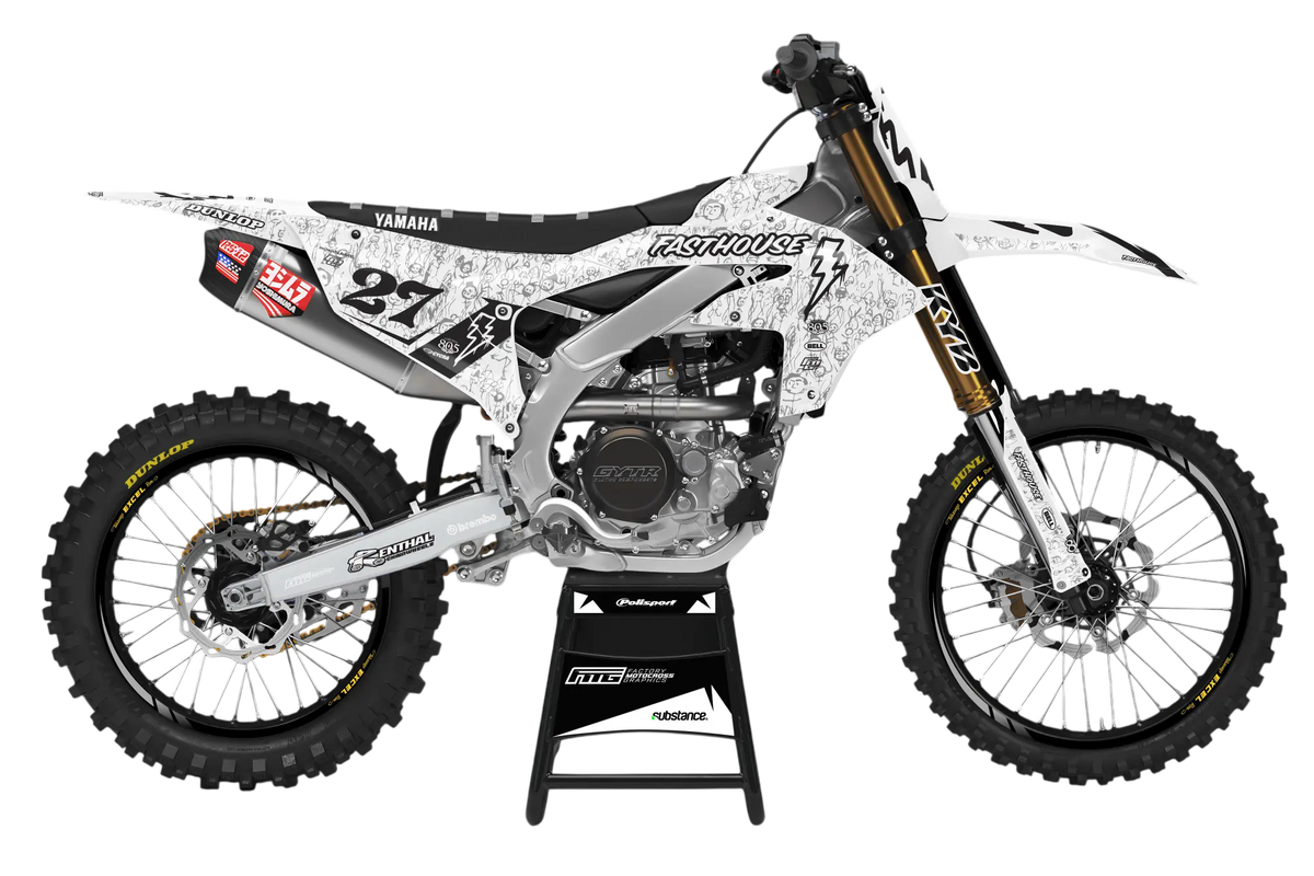 YAMAHA FASTHOUSE doodle White V1 GRAPHICS KIT.