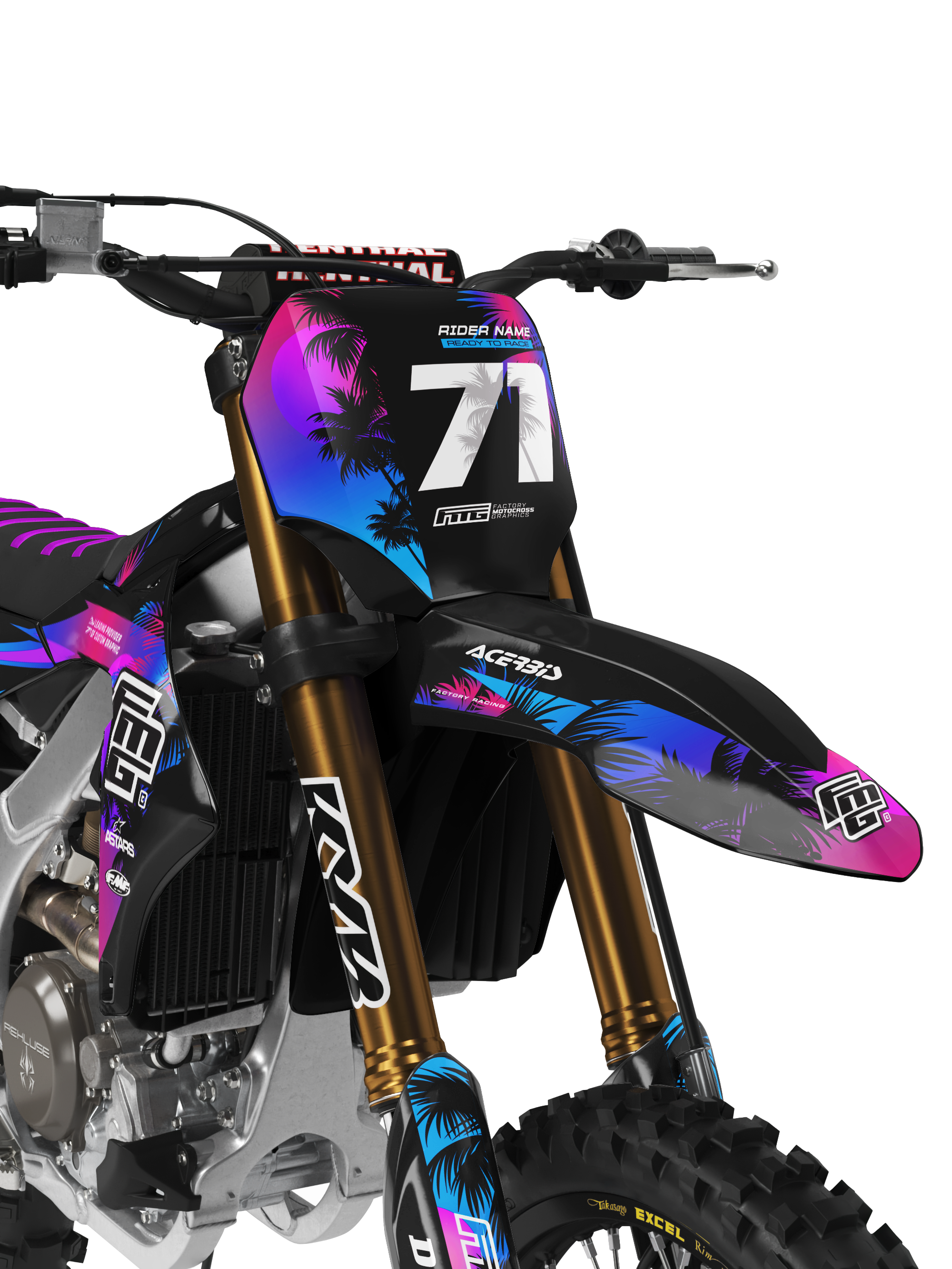 Kit graphique Yamaha YZ YZF Black Palm