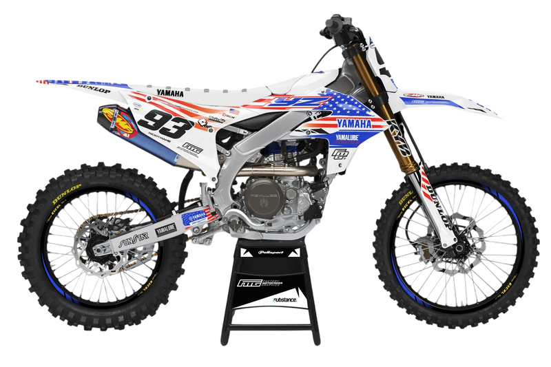 Yamaha GYTR RED WHITE & BLUE GRAPHICS KIT.