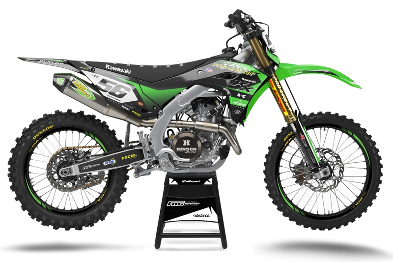 KAWASAKI ProCircuit Black & Green Team GRAPHICS KIT