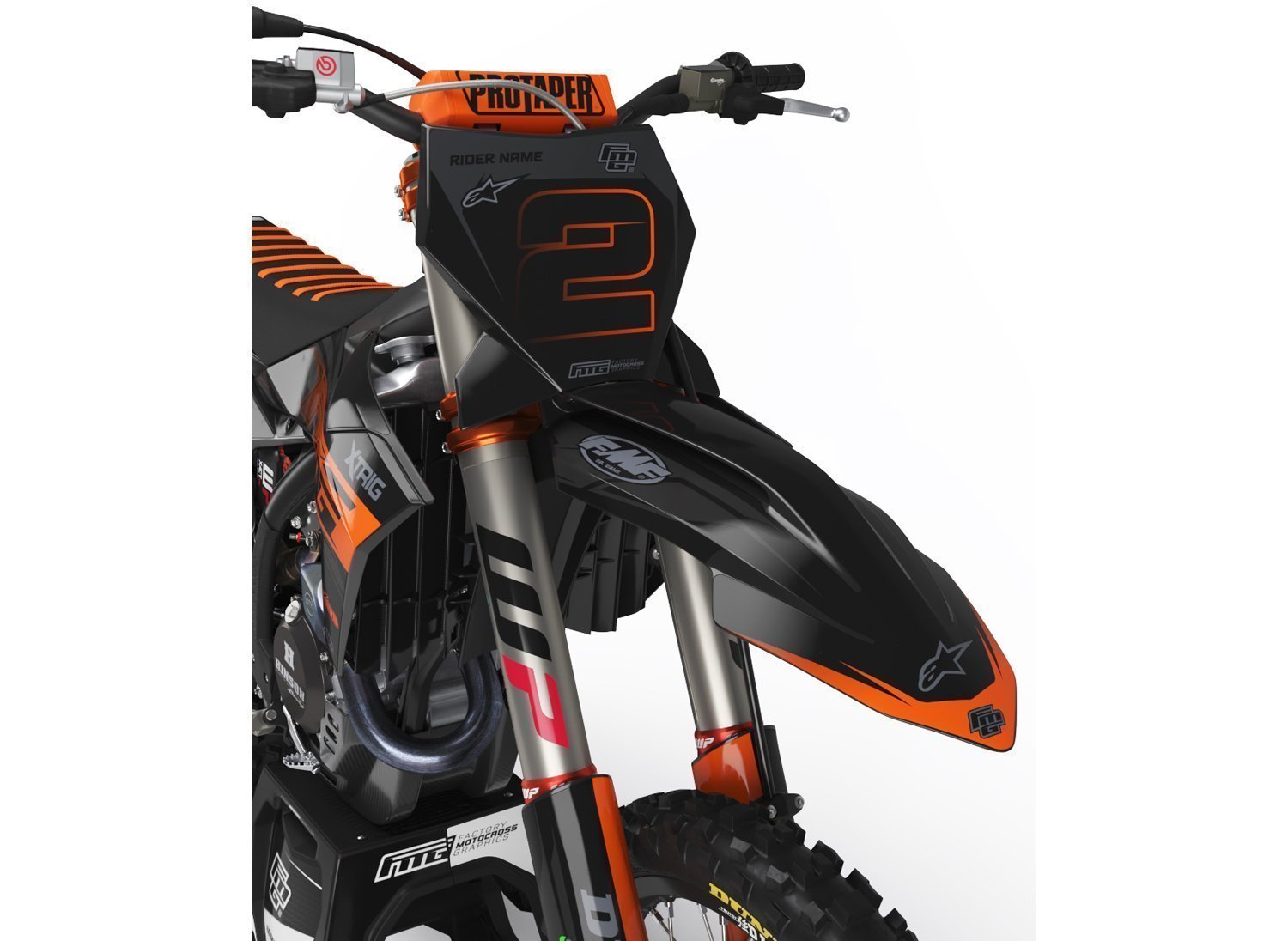 Fits KTM  Black Stealth Graphics Kit