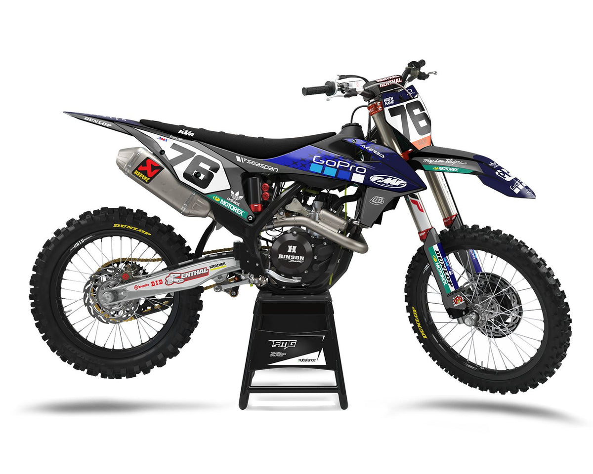 Fits KTM SX / SXF Nardo Grey TLD Graphics Kit