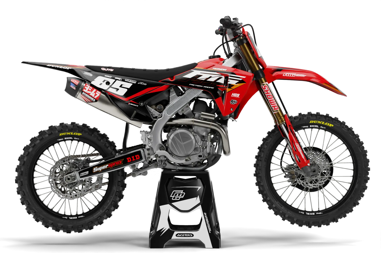 Honda JW Factory Red Graphics kit