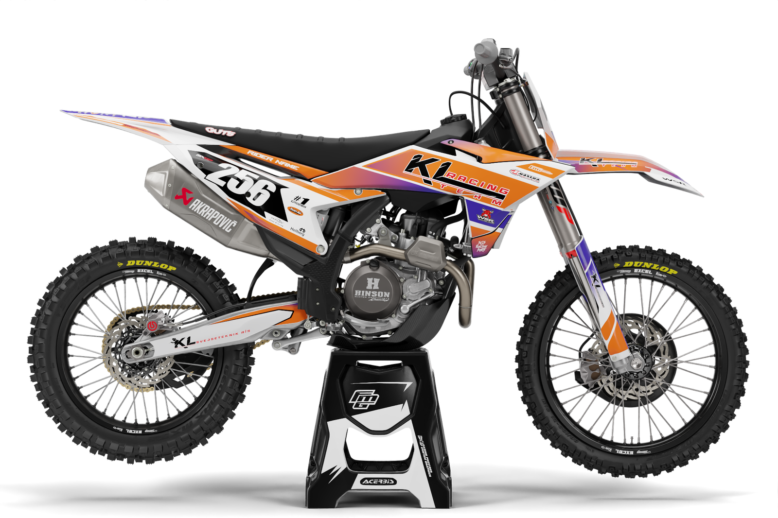 Convient aux graphiques MXGP KTM KL Racing Team 2025.