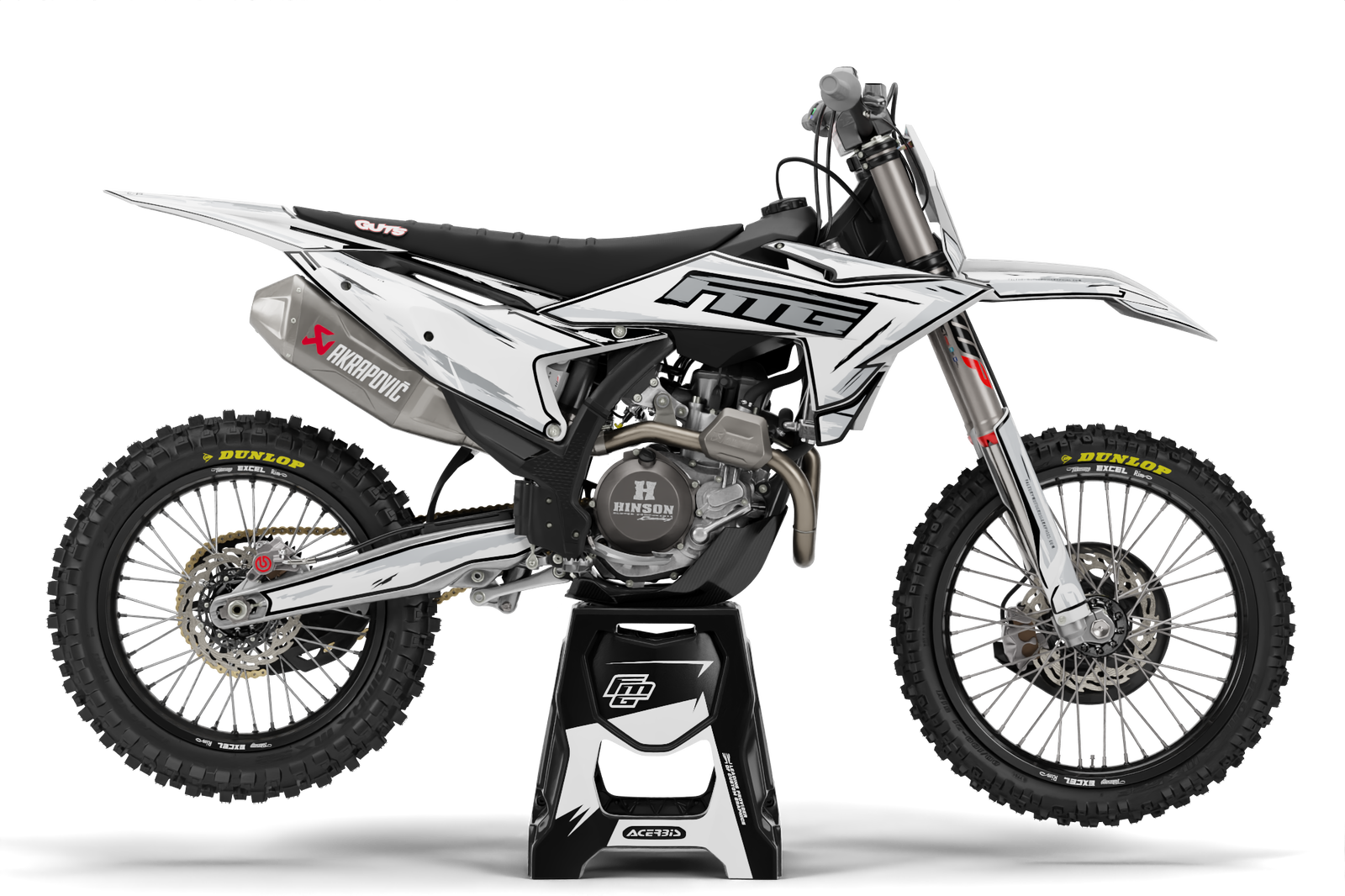 Convient au kit graphique KTM 2025 TOON NOIR ET BLANC Sans nom, sans numéro.