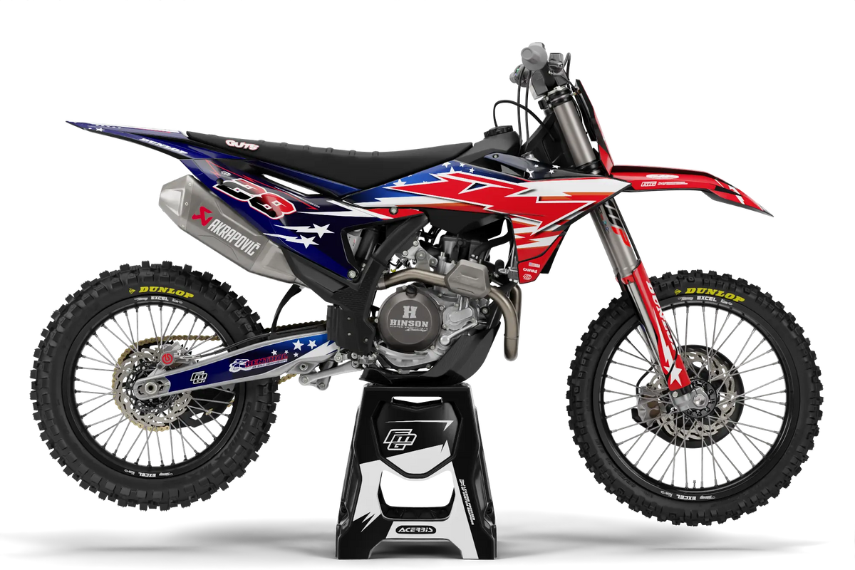 Fits Ktm SX / SXF USA Flag Red Graphics Kit