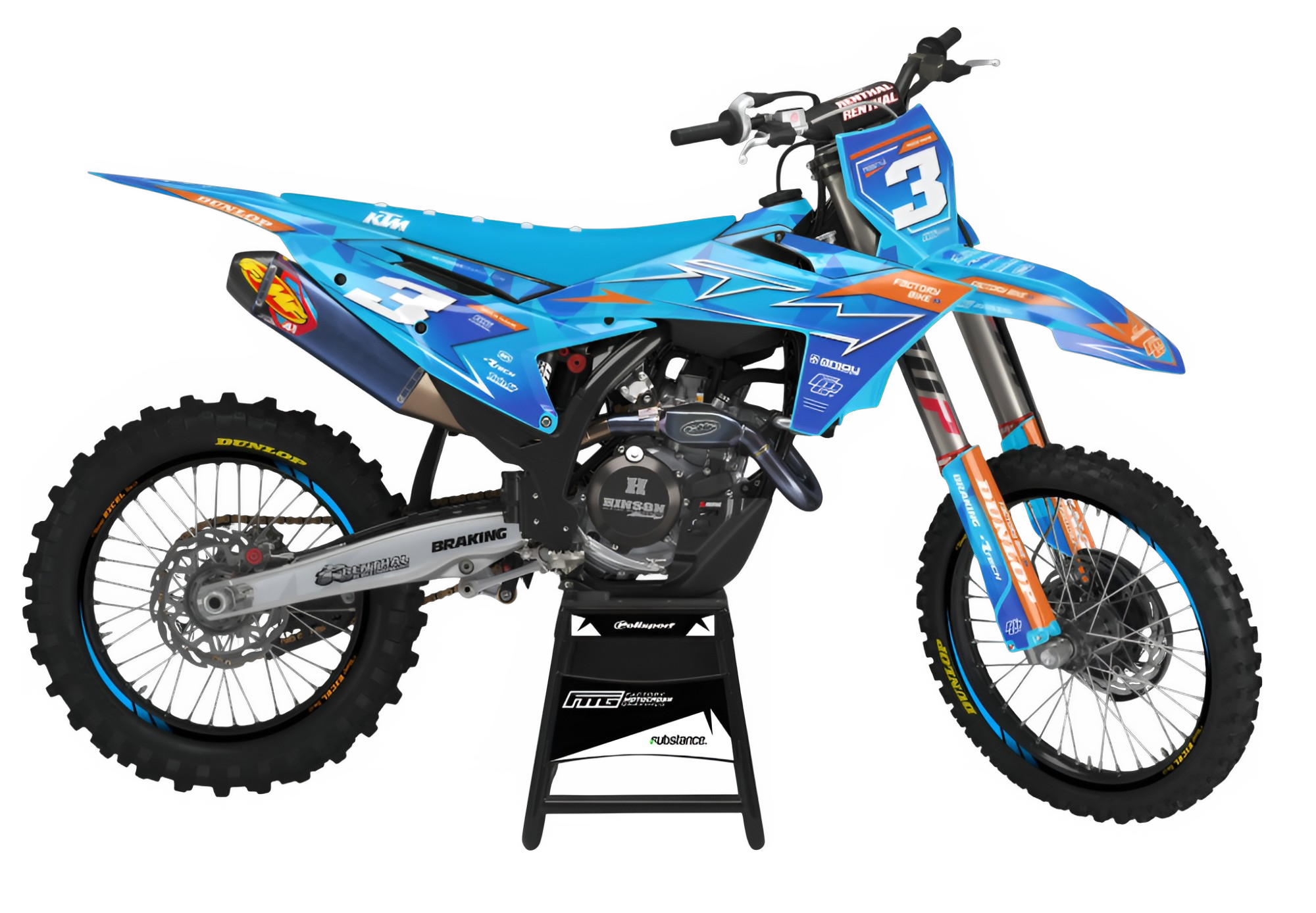 KTM SX / SXF Freestyle Ice Blue GRAPHICS KIT