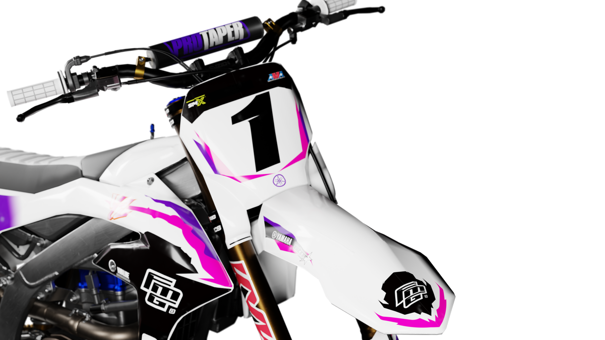 Kit graphique Yamaha RetroWave blanc/violet